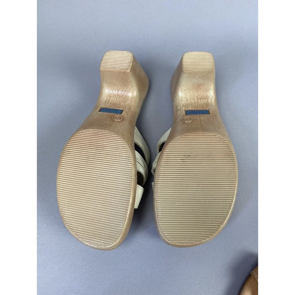 COBBIE CUDDLERS Size 10 Womens Creme Sandal Shoe Open Toe 3